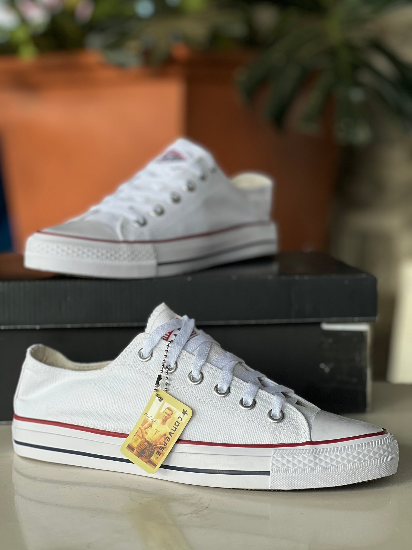 Converse all star low cut white best sale