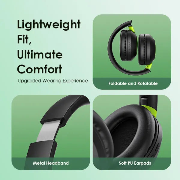oraimo BoomPop 2 ENC Over-Ear Wireless Headphones
