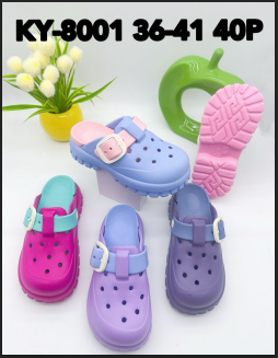 KY-8001 ColorPop Buckle Clogs