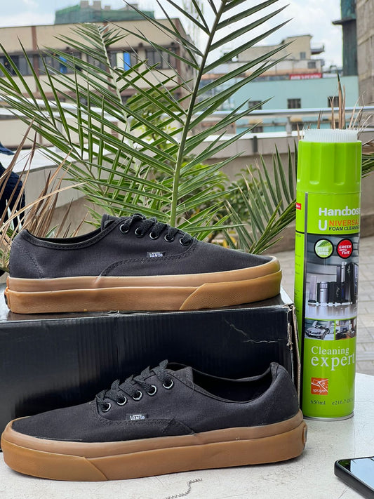 Vans- Black Canvas & Gum Sole Sneakers