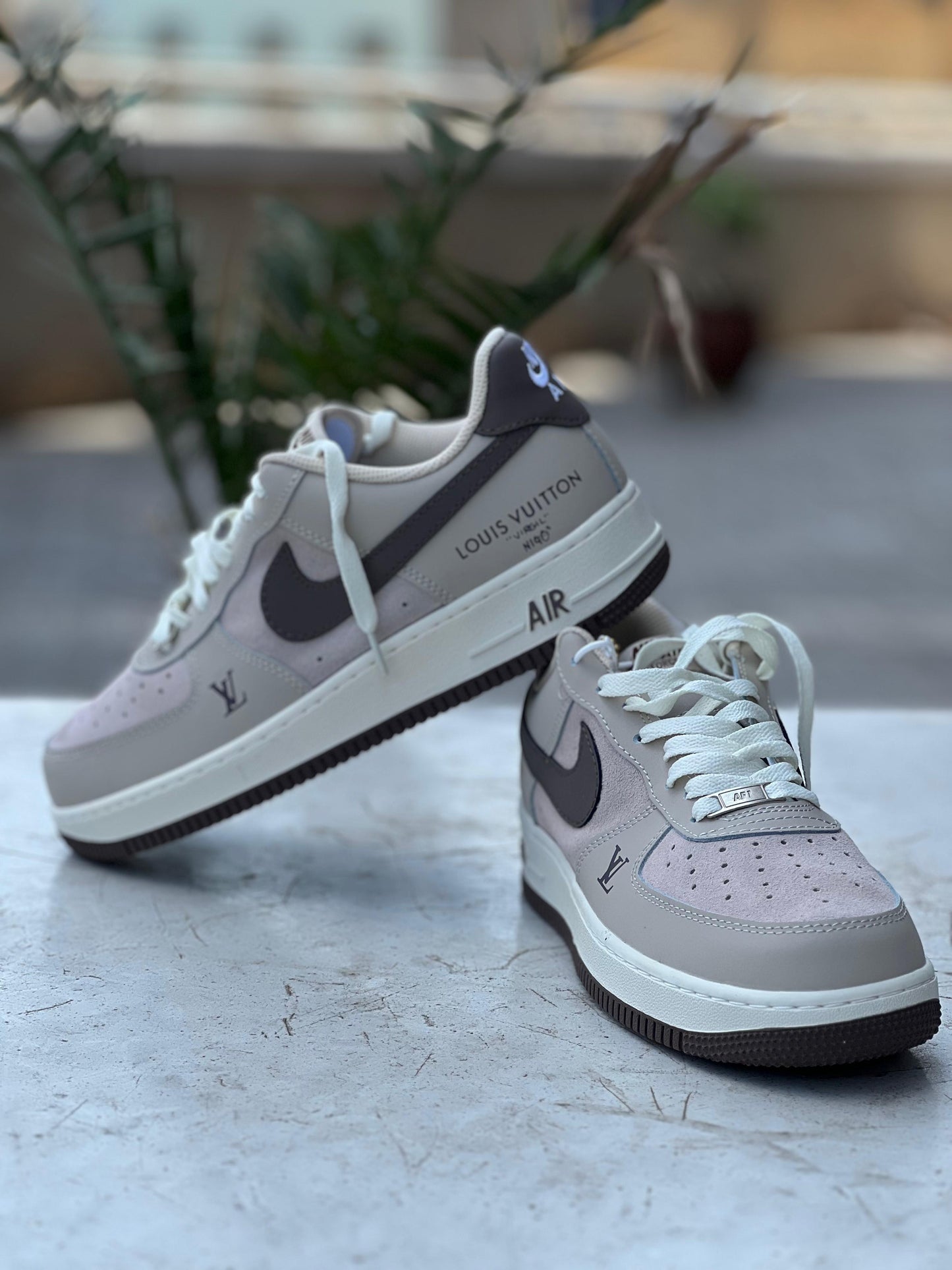 Air Force 1 Lifestyle Sneakers Beige & Brown