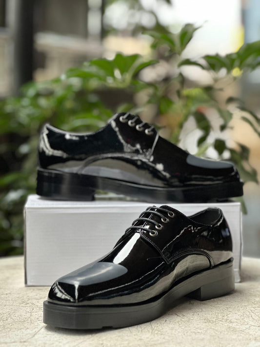 Givenchy Black Chunky Sole Derby Shoes
