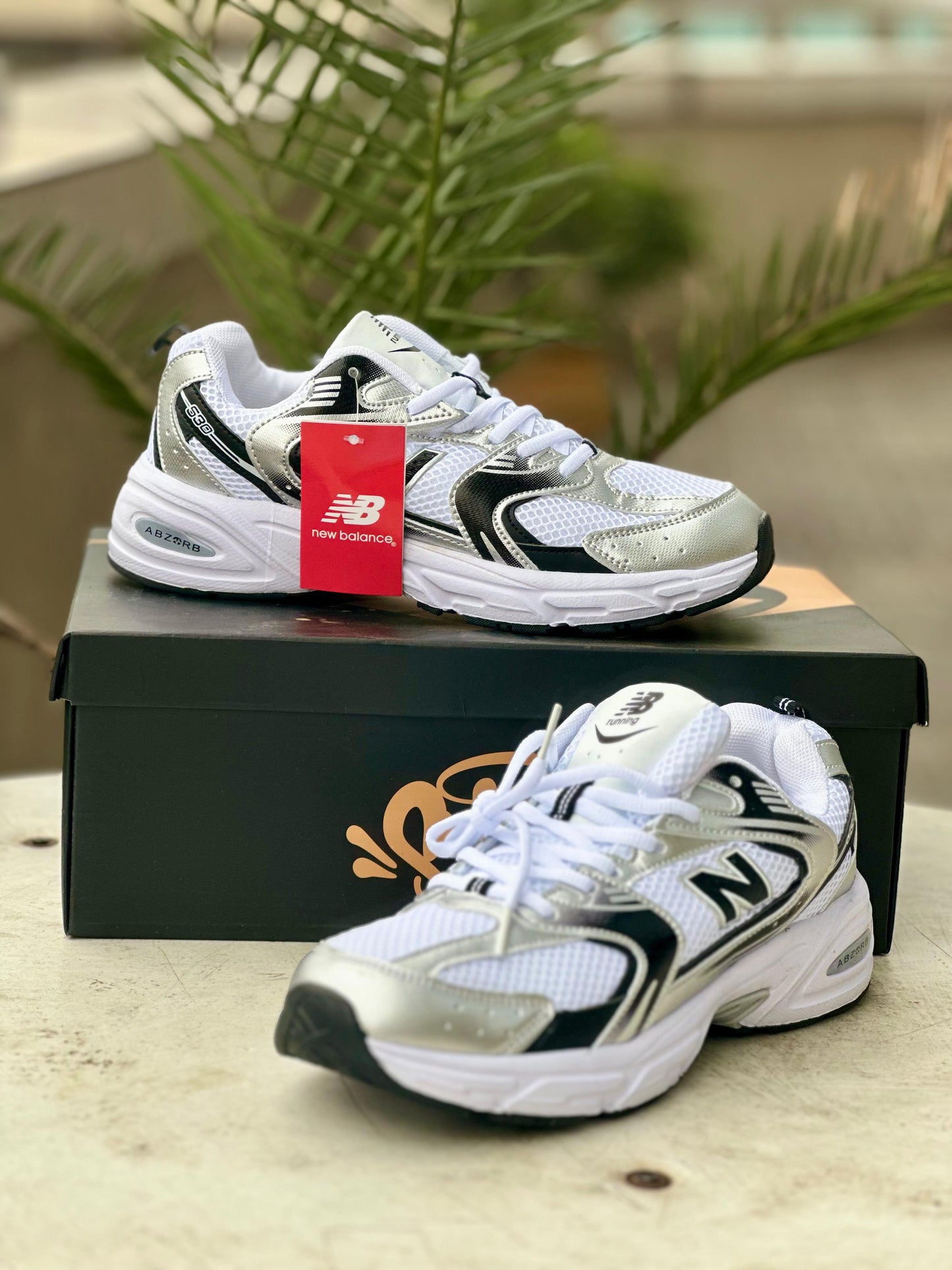 New Balance  “Silver & Black” Running Sneaker