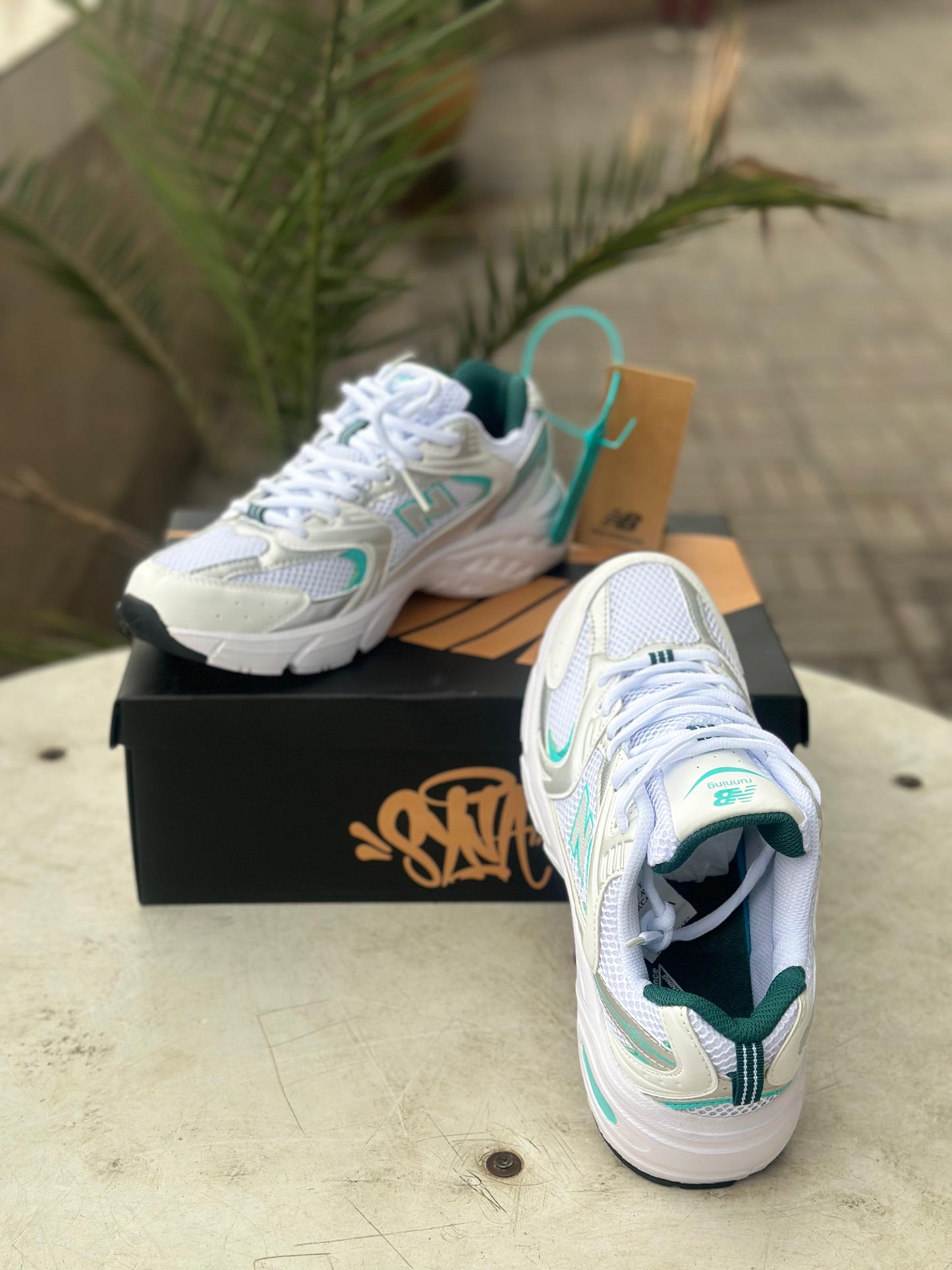 New Balance 530 “White / Silver / Teal  Running Sneakers