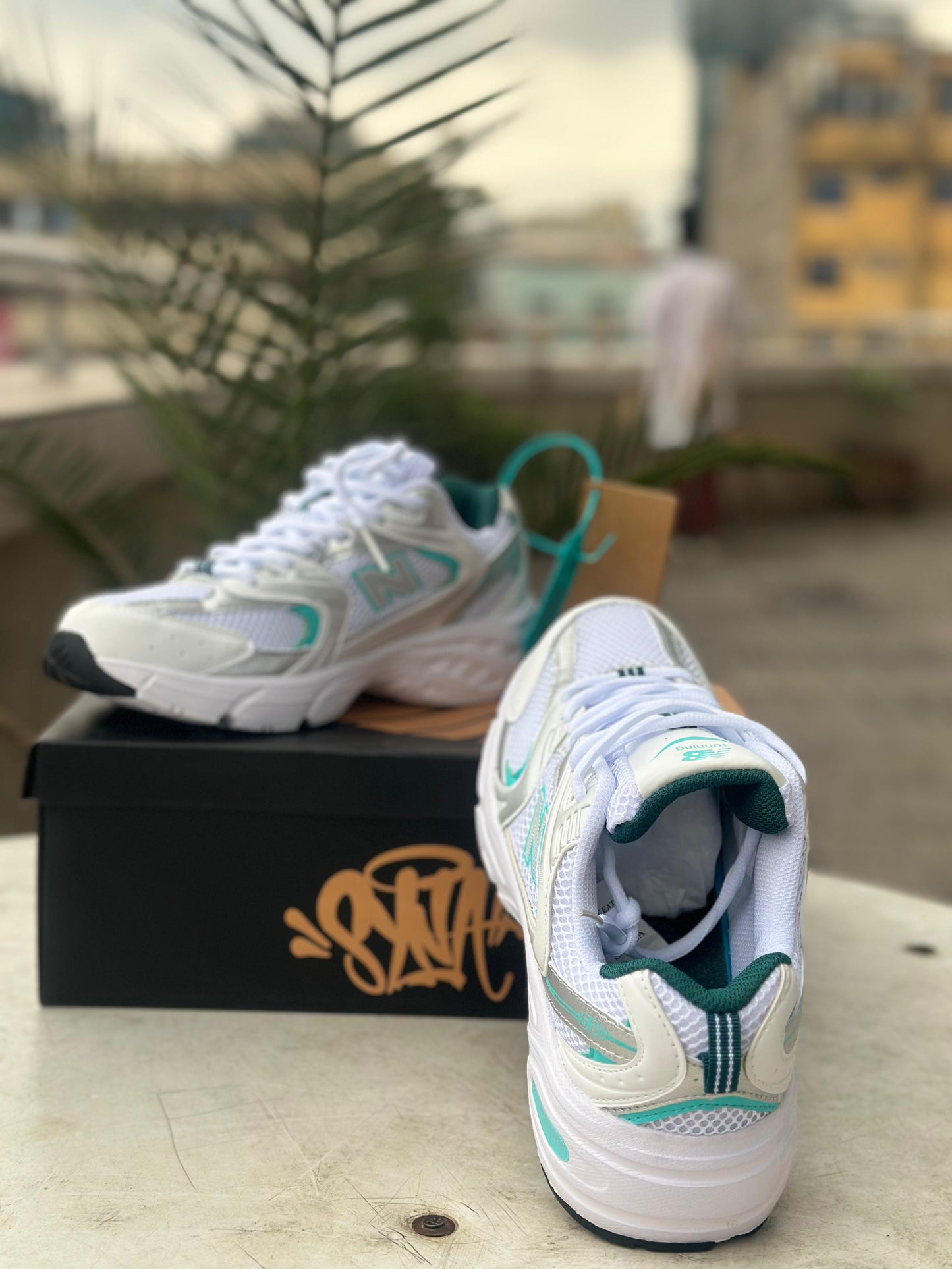 New Balance 530 “White / Silver / Teal  Running Sneakers