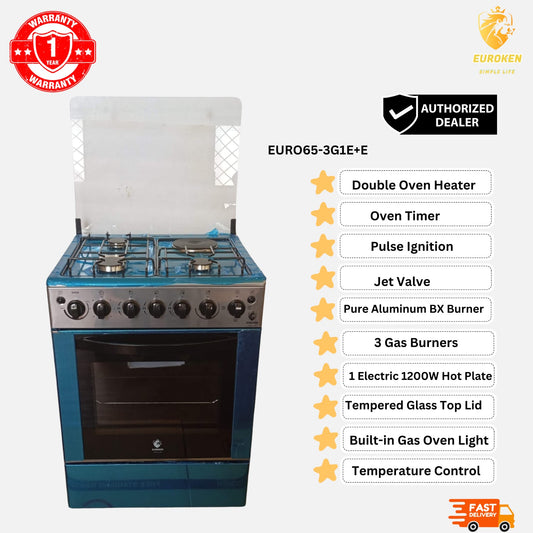Euroken 65*60 3G1E+E Stand cooker