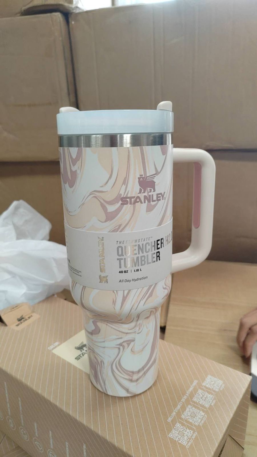 Stanley Quencher H2.0 FlowState Tumbler – Marble Edition