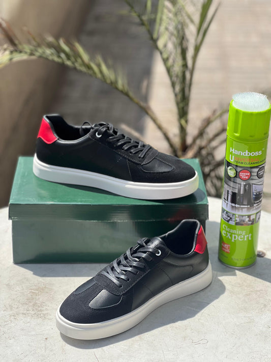 Lacoste Black Red casual sneakers
