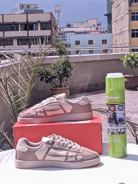 Armani Skeleton Sneakers- Brown