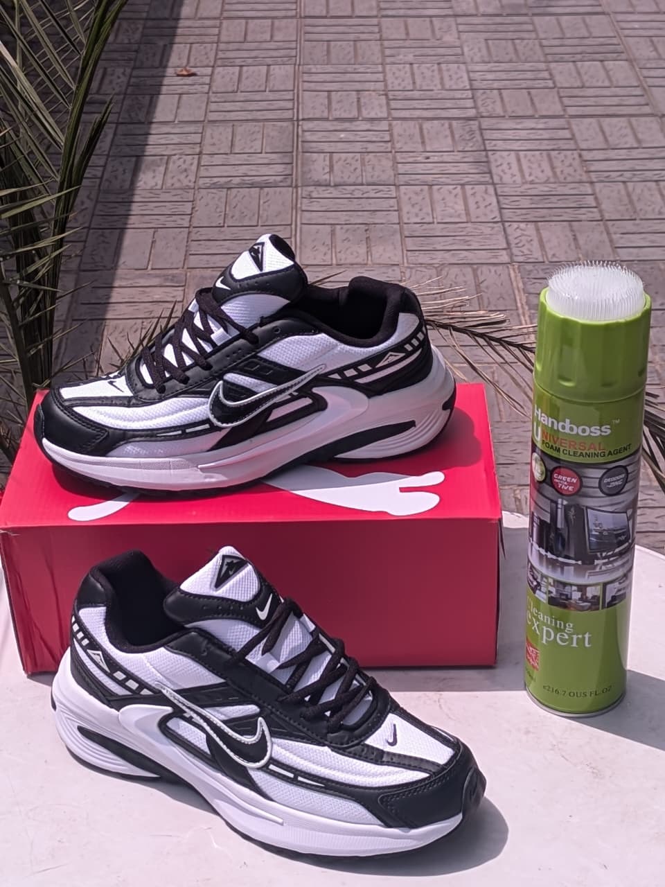 Nike Black & White Retro Runner Sneakers