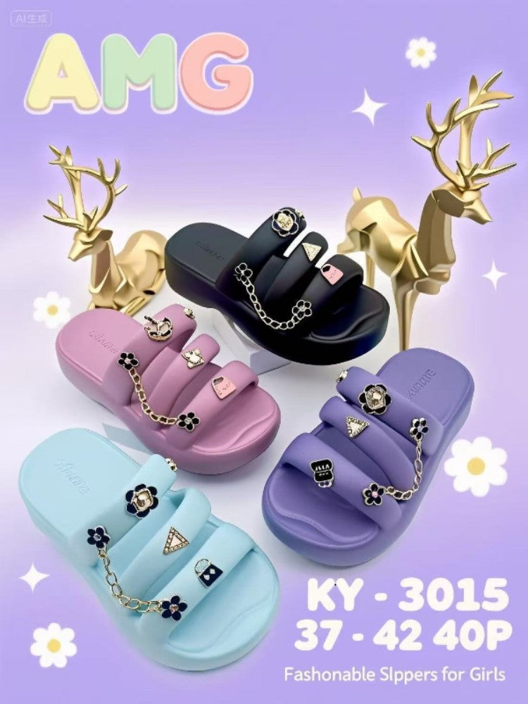 KY 3015-AMG Fashion Girls’ Slippers