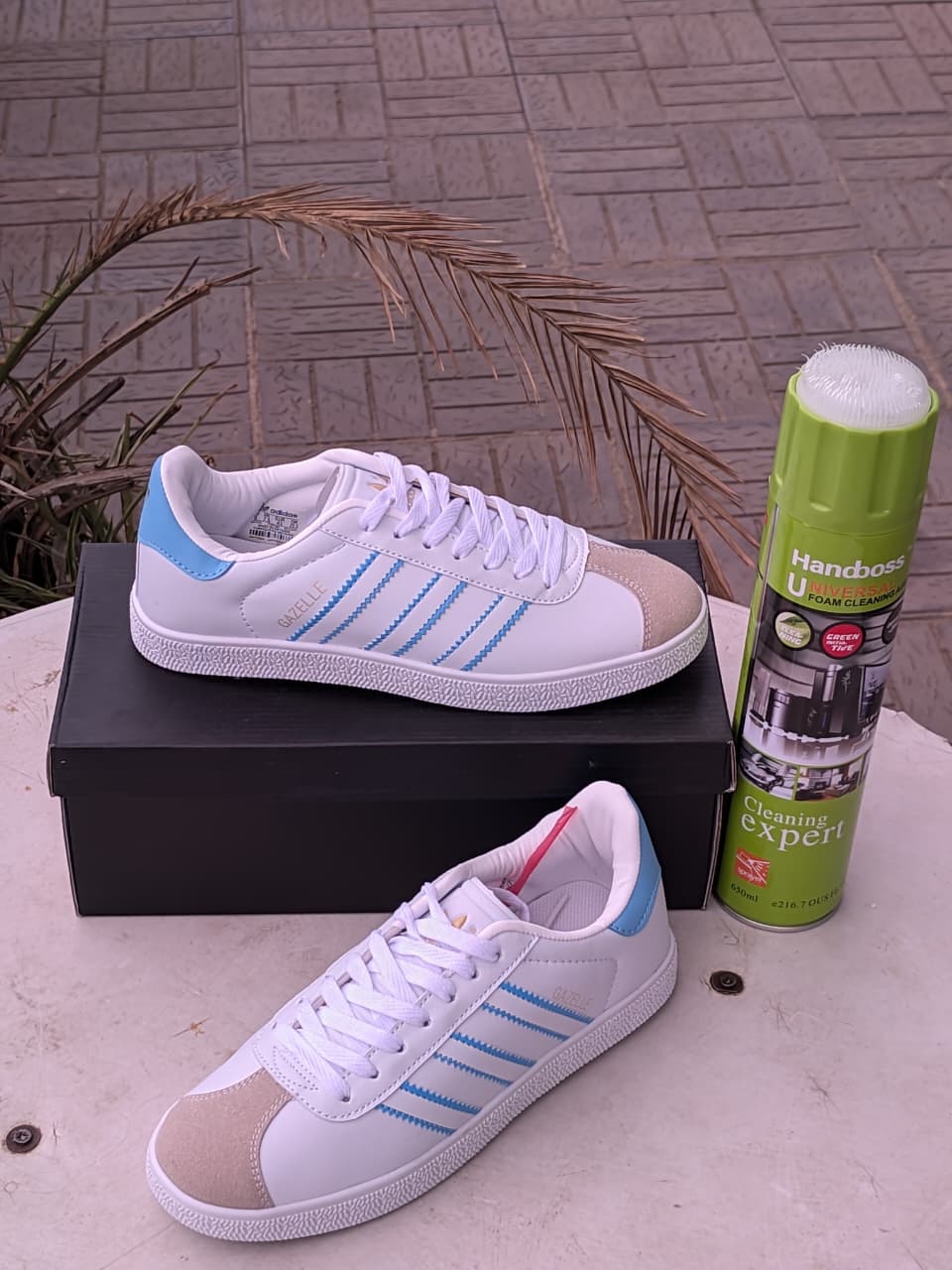 Adidas Gazelle -White Blue Sneakers
