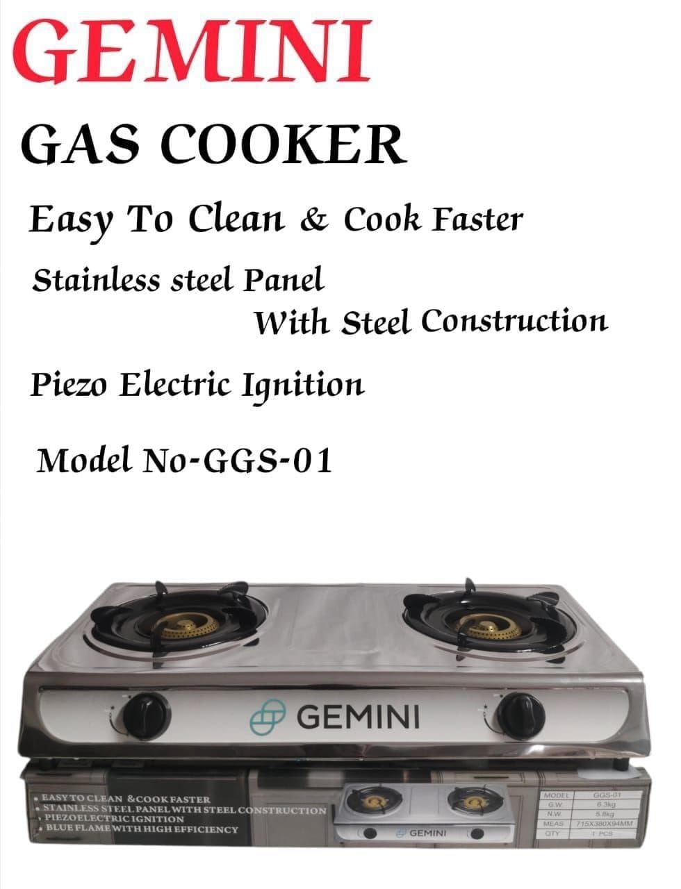 Gemini 2 Burner stainless Steel Cooker