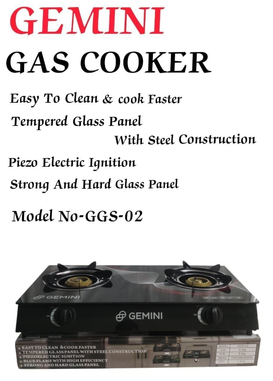Gemini 2 Burner Glass Cooker