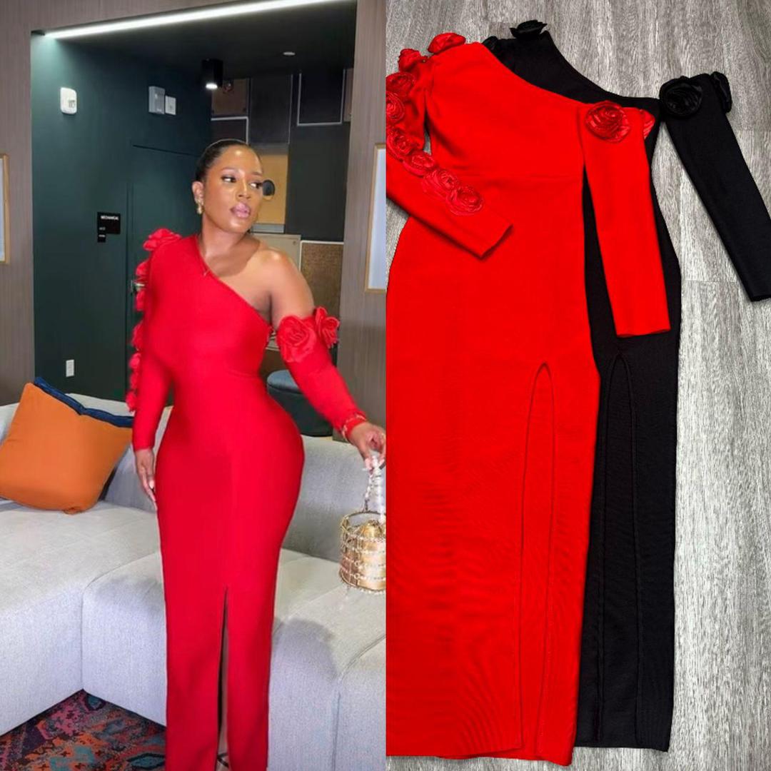 584 One-Shoulder Bodycon Dress