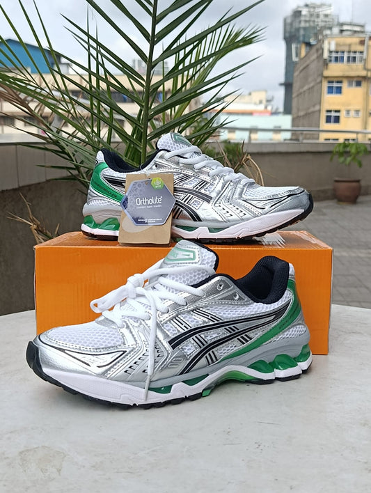 ASICS GEL-1130 - Retro Runner - White, Silver & Kelly Green