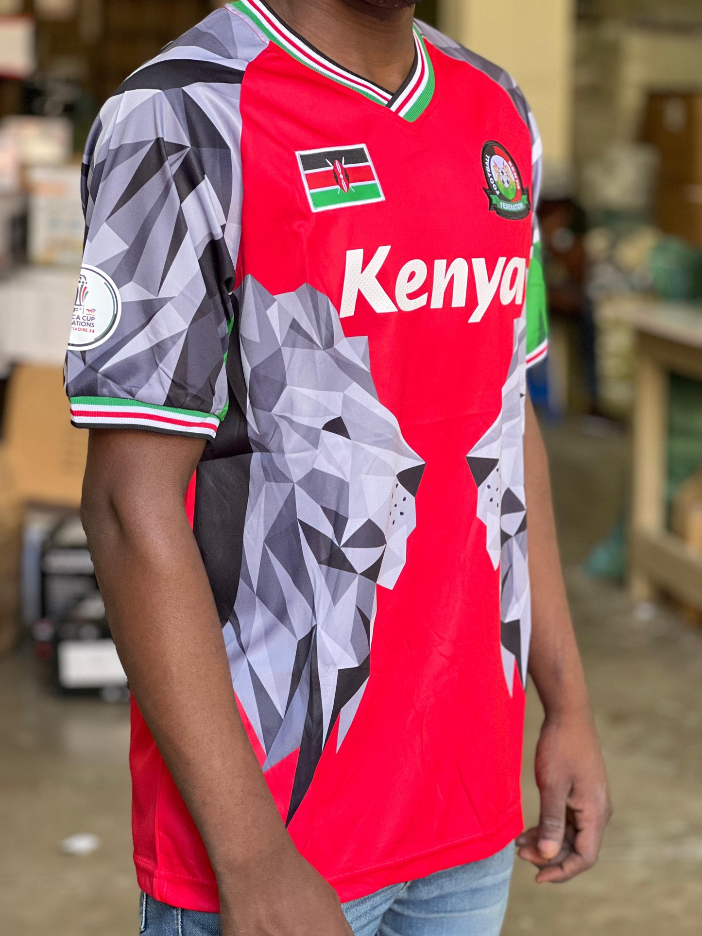 Kenyan Rugby Jersey-Red