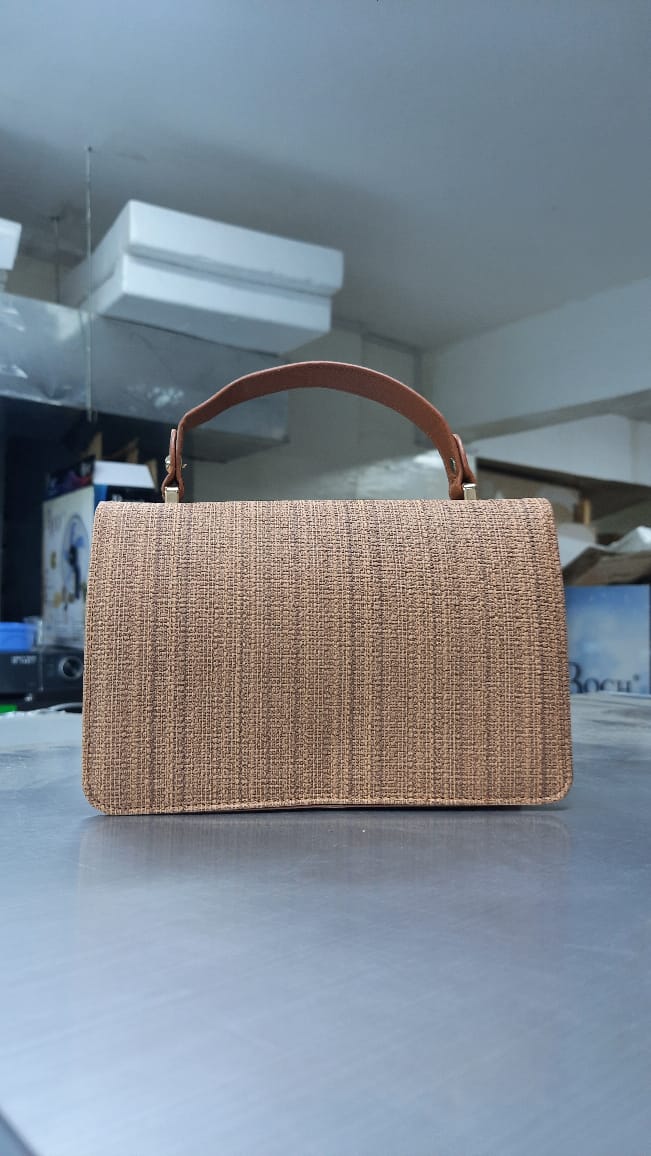 Structured Tweed and Leather Top-Handle Flap Bag