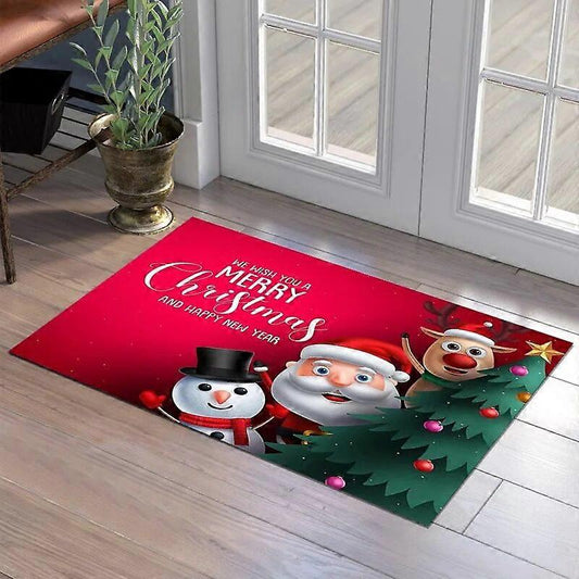 Santa Pattern Christmas Rug (Small)