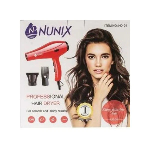 Nunix 2200W Home And Salon Hair Dryer Blow Dry Machine