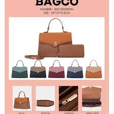 BAGCO Structured Flap-Top Crossbody Bag and Wallet Set