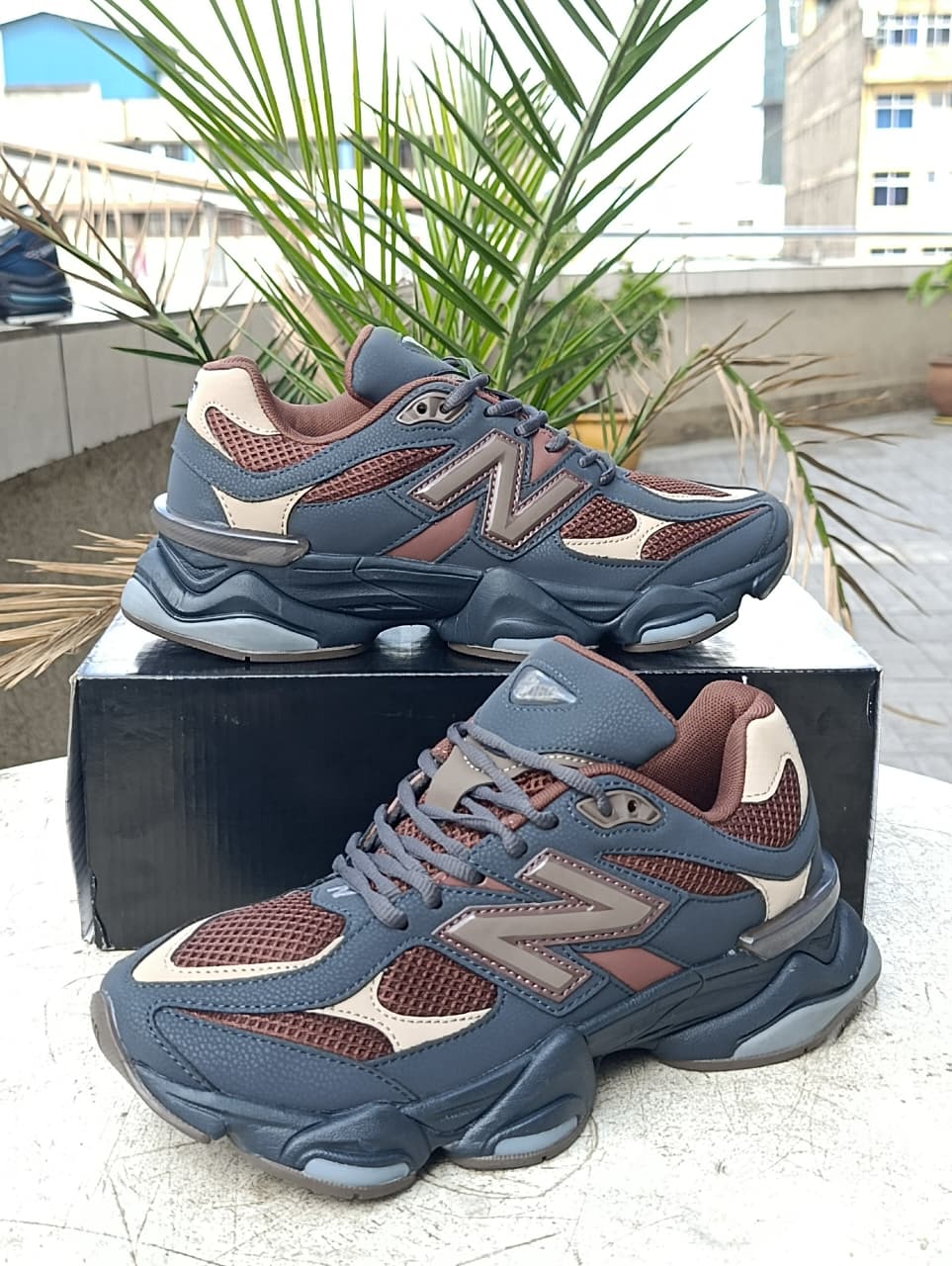 New Balance 9060 Graphite/Brown/Beige