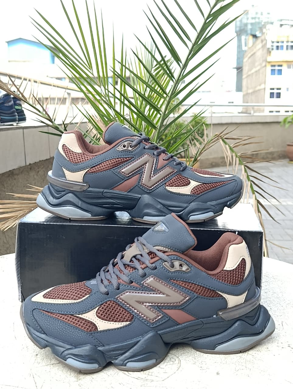 New Balance 9060 Graphite/Brown/Beige