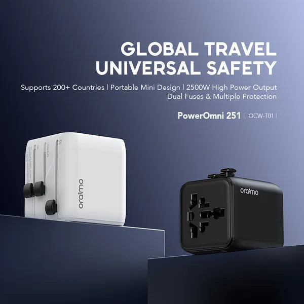 oraimo PowerOmni 251 2500W Multi-Plug Travel Converter