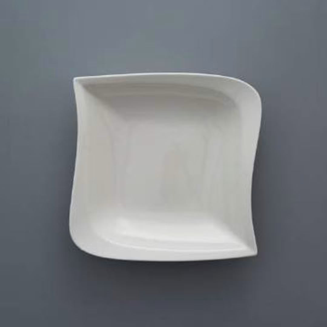 6pc Waveline Square Dinner Plate