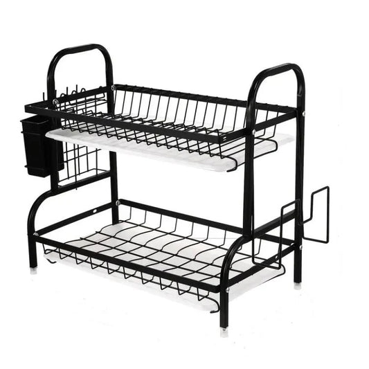 Kitchen Counter Dish Drainer and Storage Organizer