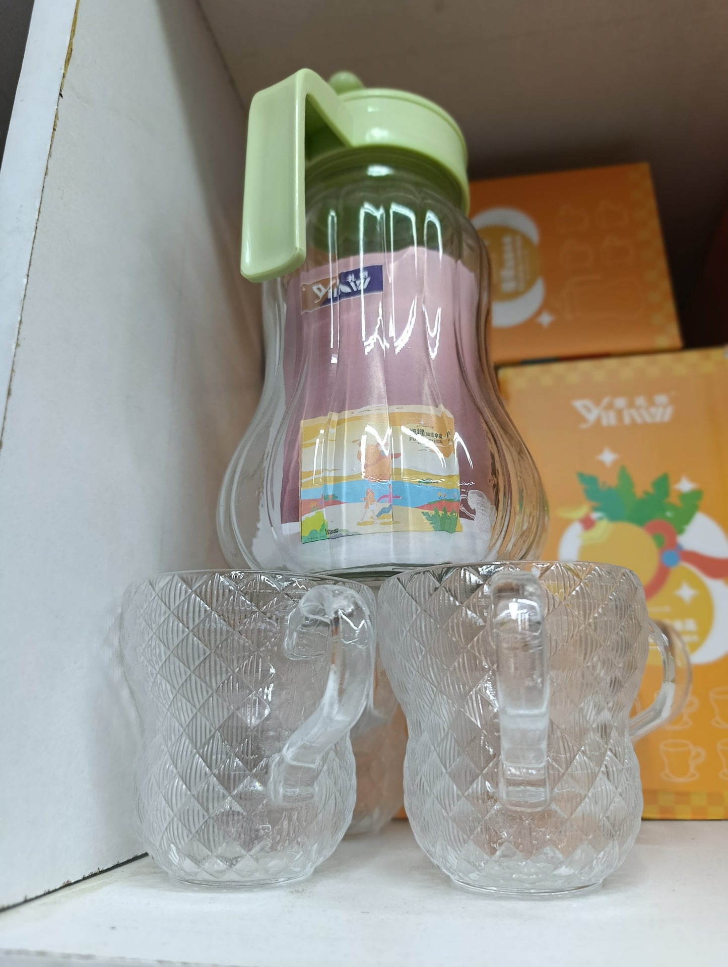 Glass Jug set(4 cups &1 Jug)