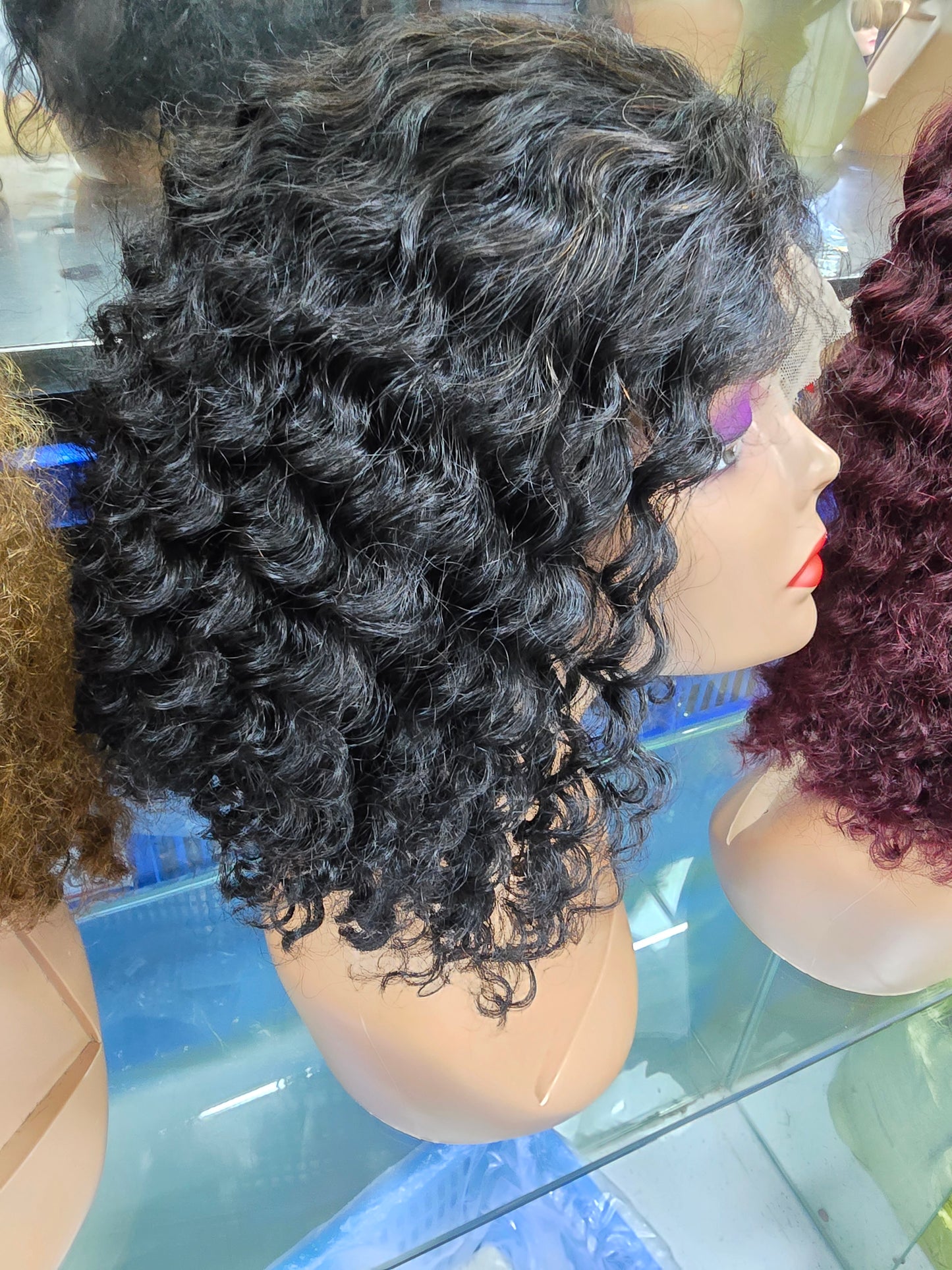 4 by 4 deep Curly human hair wigs