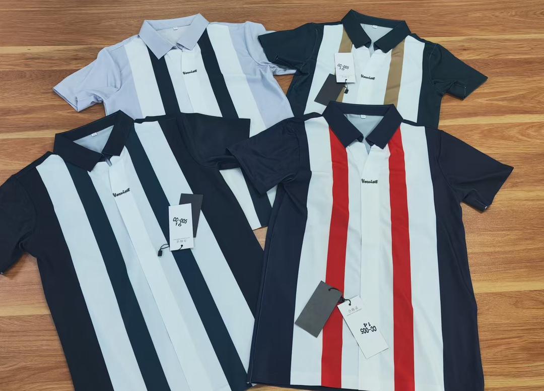 Venomall Vertical Stripe Polo Shirt