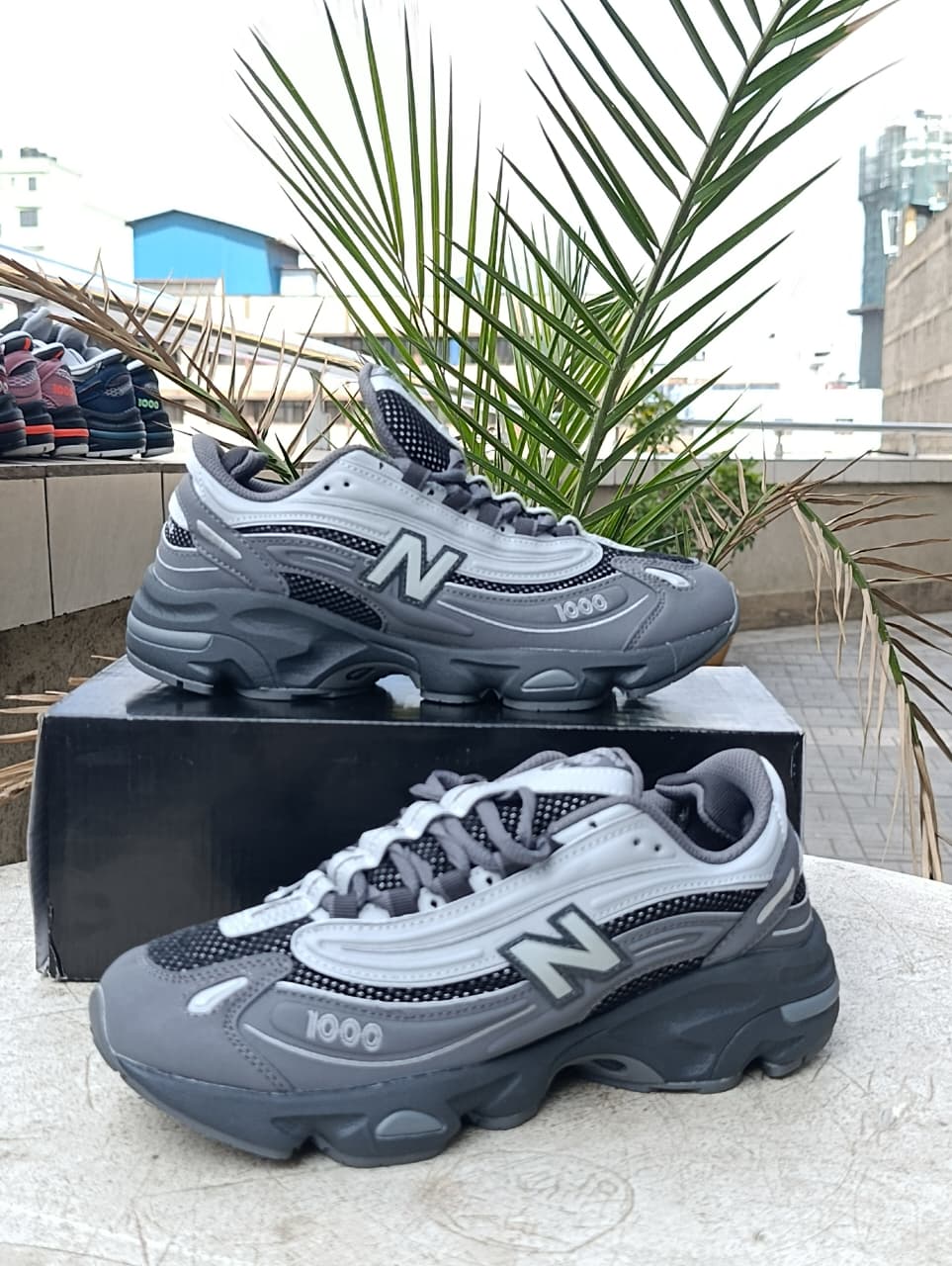 New Balance 1000 Gray, Black, and Silver/Light Gray