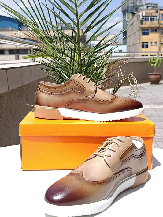 Tone Leather Brogue Timberland Derby Shoes