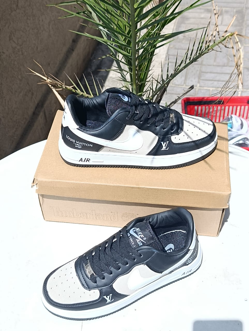 Nike x LV Airforce 1 Black/White Sneakers