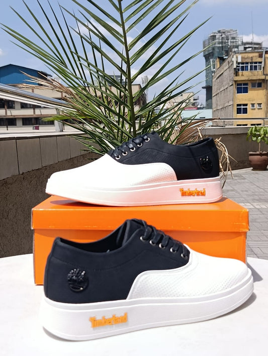 Timberland Black and White Two-Tone Casual Trainers