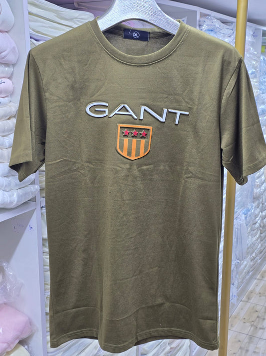 GANT Shield Logo T-Shirt - Military Green with 3D Logo