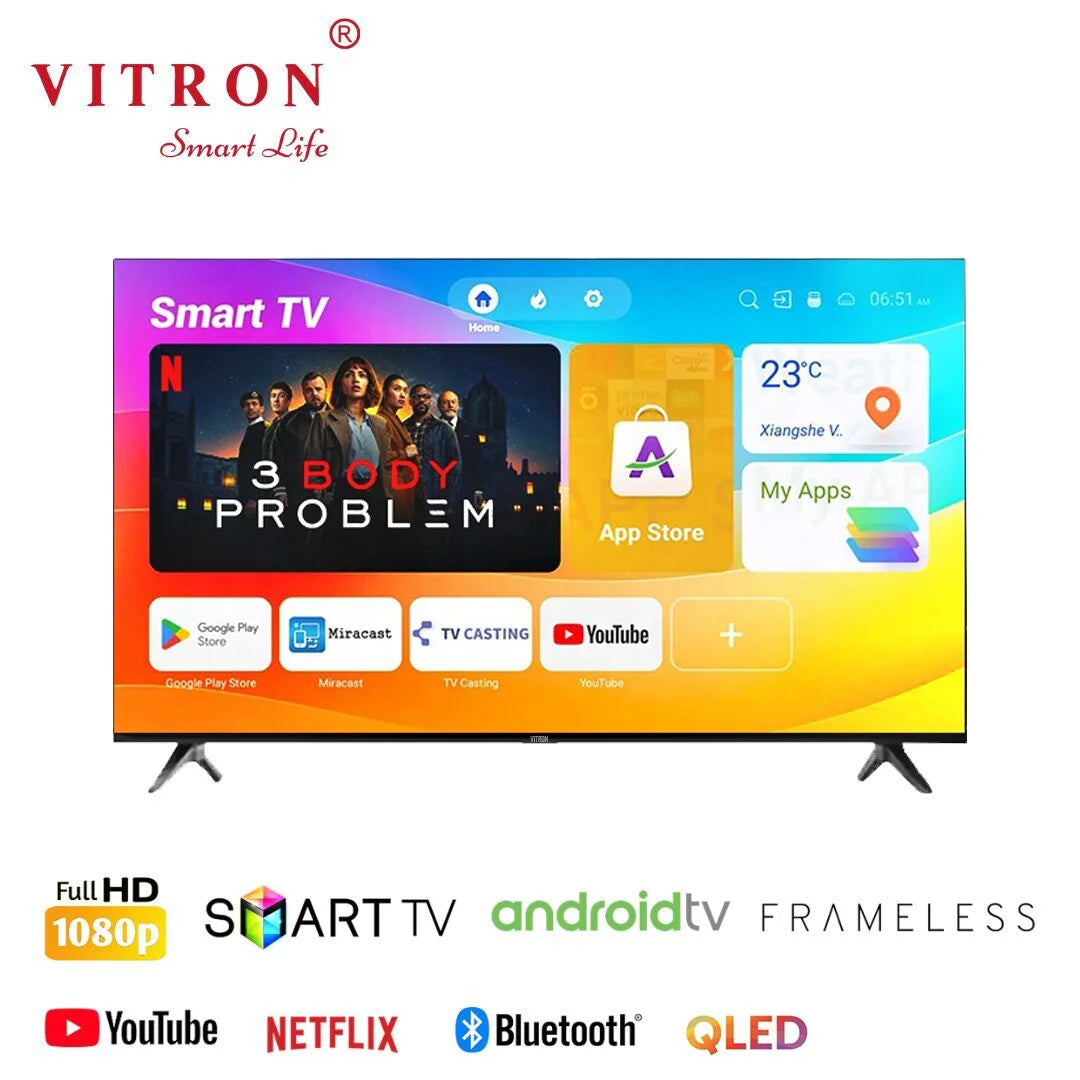 Vitron 43-Inch Full HD Smart Android Frameless LED TV43"