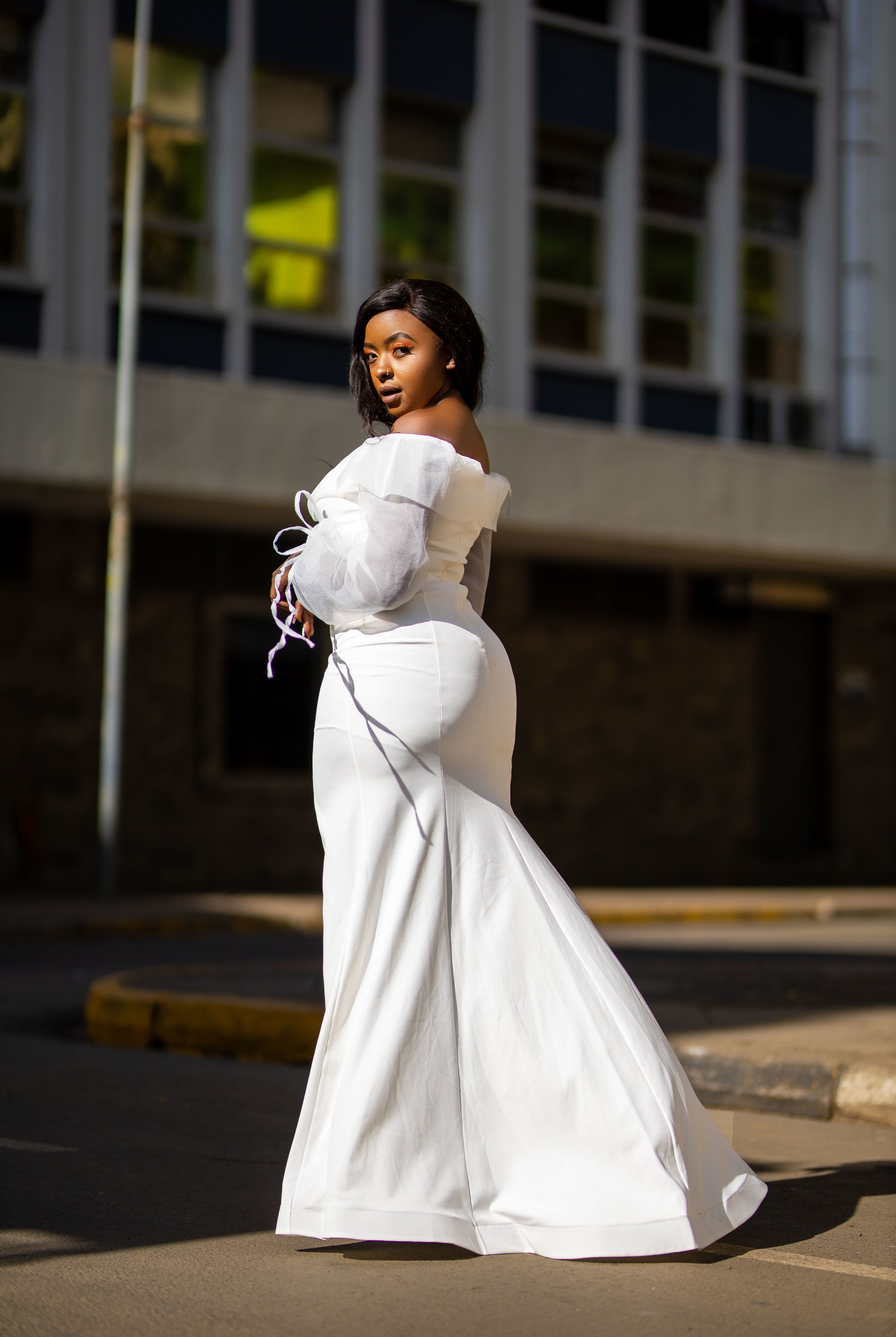 Amara Gown - Shop Kenya - Affordable Fashion Amara Gown hiiii_style Gown amara-gown Aniseti Sheer Offshoulder Shop Kenya - Affordable Fashion